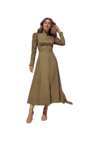 Lydia Millen Trailing Floral Cotton Sateen Midi Dress | Karen Millen